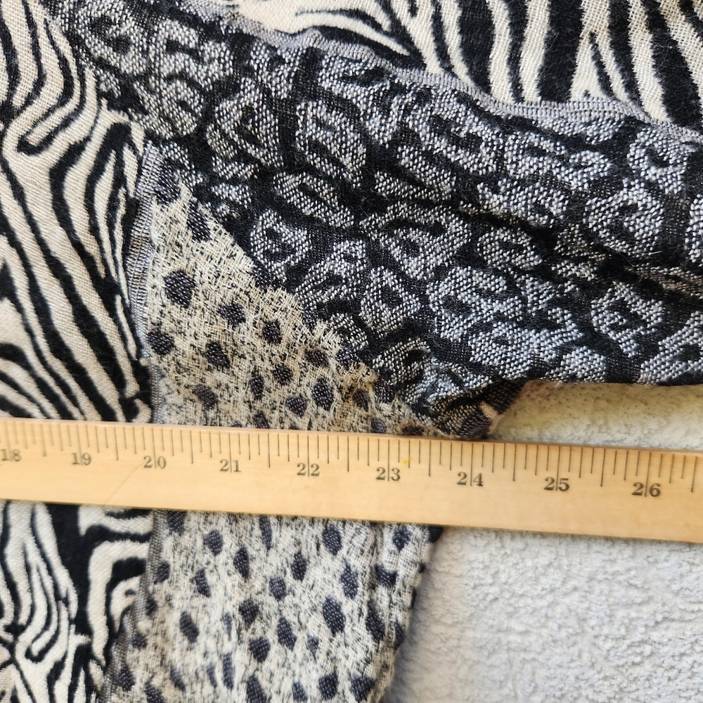 SOFT SURROUNDINGS Womens Cardigan Large Leaf Stitch Waterfall Wool Blend Autumn - Picture 10 of 11